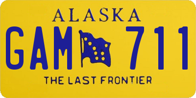 AK license plate GAM711