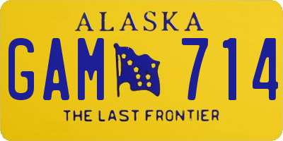 AK license plate GAM714