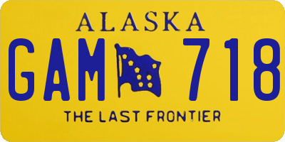 AK license plate GAM718