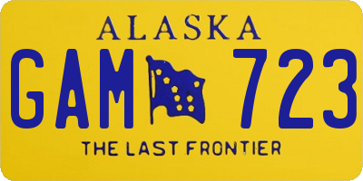 AK license plate GAM723