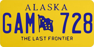 AK license plate GAM728