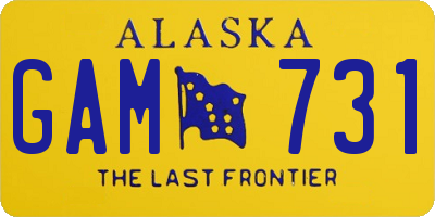 AK license plate GAM731