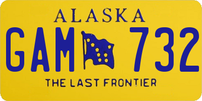 AK license plate GAM732