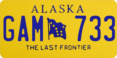 AK license plate GAM733