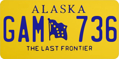 AK license plate GAM736
