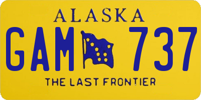 AK license plate GAM737