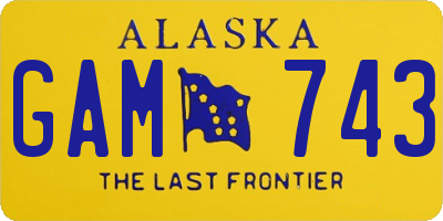 AK license plate GAM743