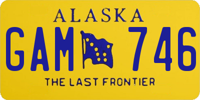 AK license plate GAM746
