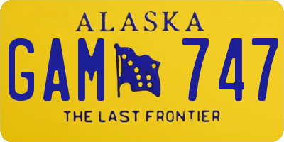 AK license plate GAM747