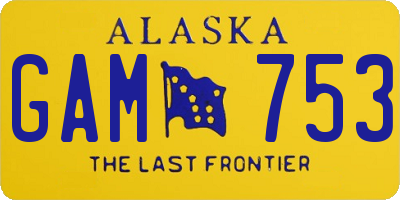 AK license plate GAM753