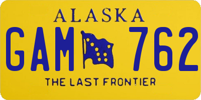 AK license plate GAM762