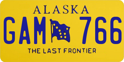 AK license plate GAM766
