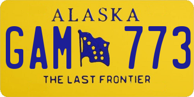 AK license plate GAM773