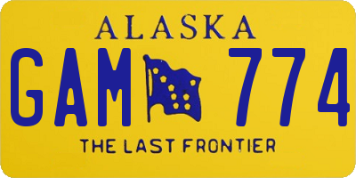 AK license plate GAM774