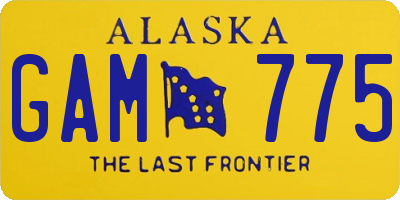 AK license plate GAM775
