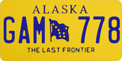 AK license plate GAM778