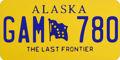 AK license plate GAM780