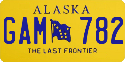 AK license plate GAM782