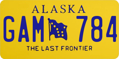 AK license plate GAM784