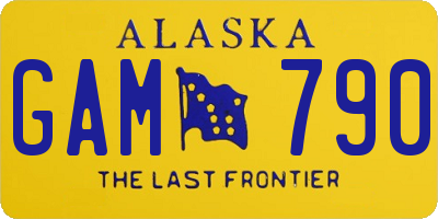 AK license plate GAM790