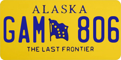 AK license plate GAM806