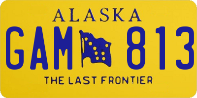 AK license plate GAM813