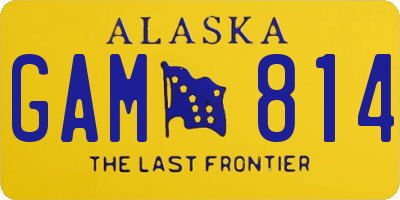 AK license plate GAM814