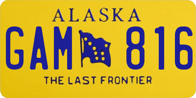 AK license plate GAM816