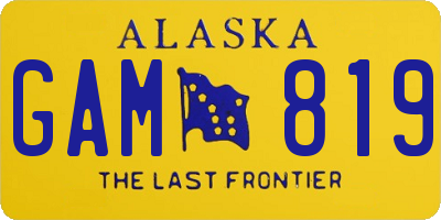 AK license plate GAM819