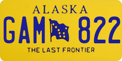 AK license plate GAM822