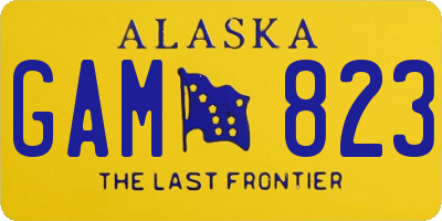 AK license plate GAM823