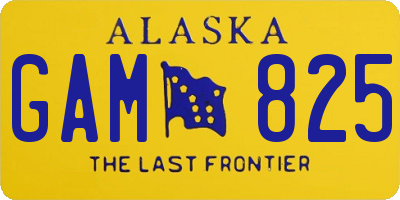 AK license plate GAM825