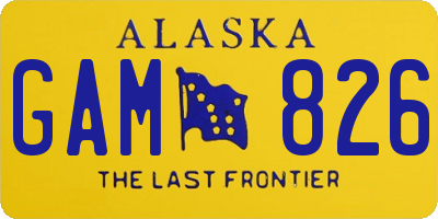 AK license plate GAM826