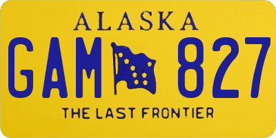 AK license plate GAM827