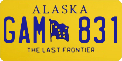 AK license plate GAM831