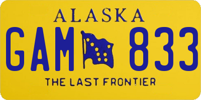 AK license plate GAM833