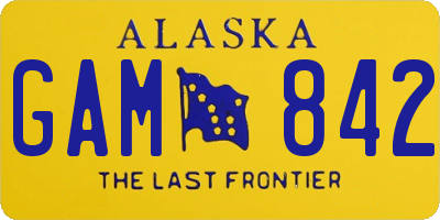 AK license plate GAM842