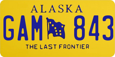 AK license plate GAM843