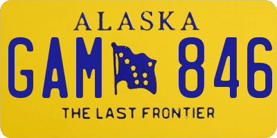 AK license plate GAM846