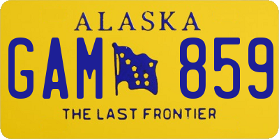 AK license plate GAM859