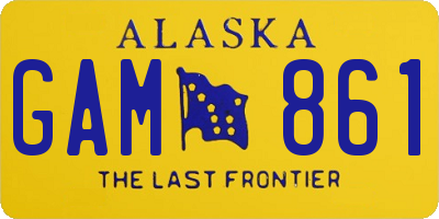 AK license plate GAM861