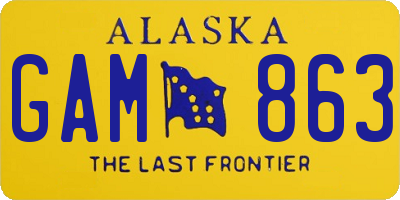 AK license plate GAM863