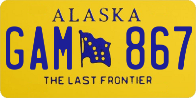 AK license plate GAM867