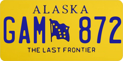 AK license plate GAM872