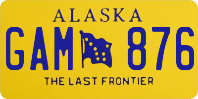 AK license plate GAM876