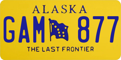 AK license plate GAM877