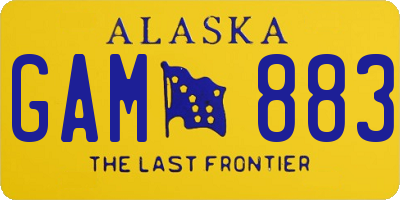 AK license plate GAM883