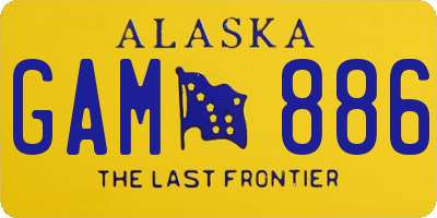 AK license plate GAM886