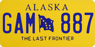 AK license plate GAM887