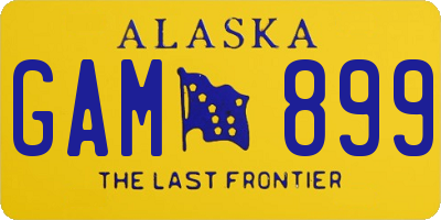 AK license plate GAM899